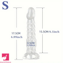 6.89in 7.87in 9.06in Clear Dragon Scale Big Male Dildo For Love