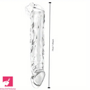 7.48in Clear Penis Sleeve Dildo For Cock Enlargement Anal Men Sex