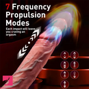 8.66in Expansion Thrusting Rotation Heating Vibrating Real Dildo