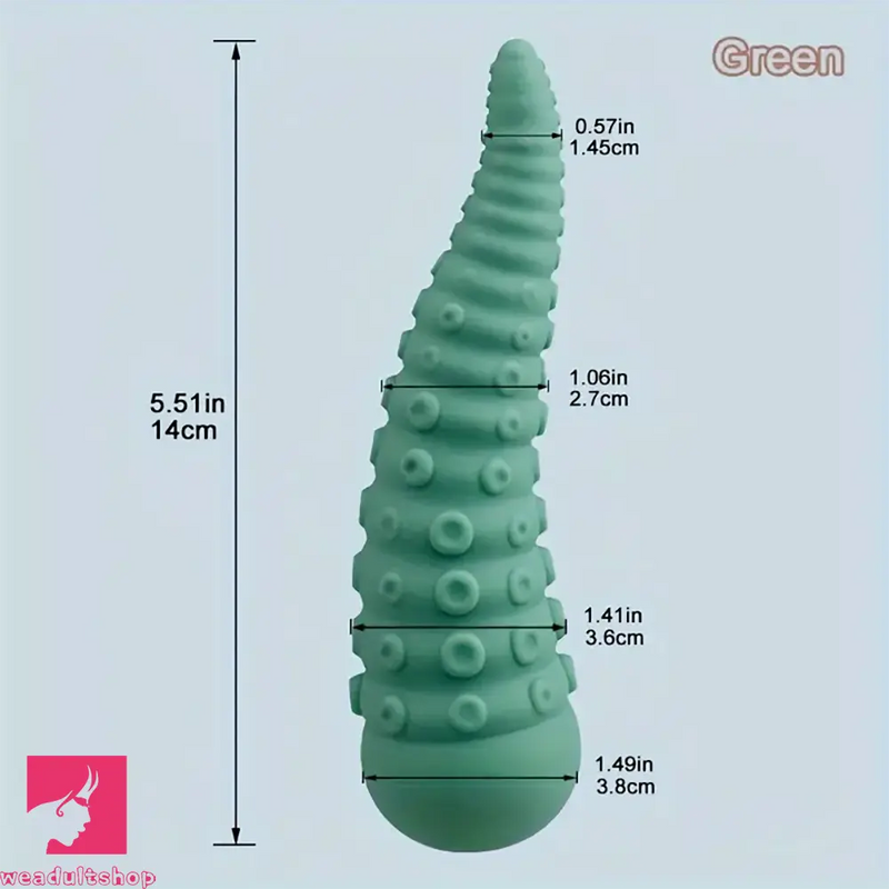 5.51in Portable Small Octopus Tentacle Soft Silicone G-Spot Dildo