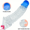 8.46in Clear Anatomy Big Spiked Penis Sleeve Dildo For Enlargement