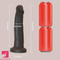 8.3in Big Ebony Silicone Soft Suction Cup Dildo For Hands-Free