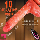 9in Remote Control Thrusting Vibrating Heating Silicone Real Dildo