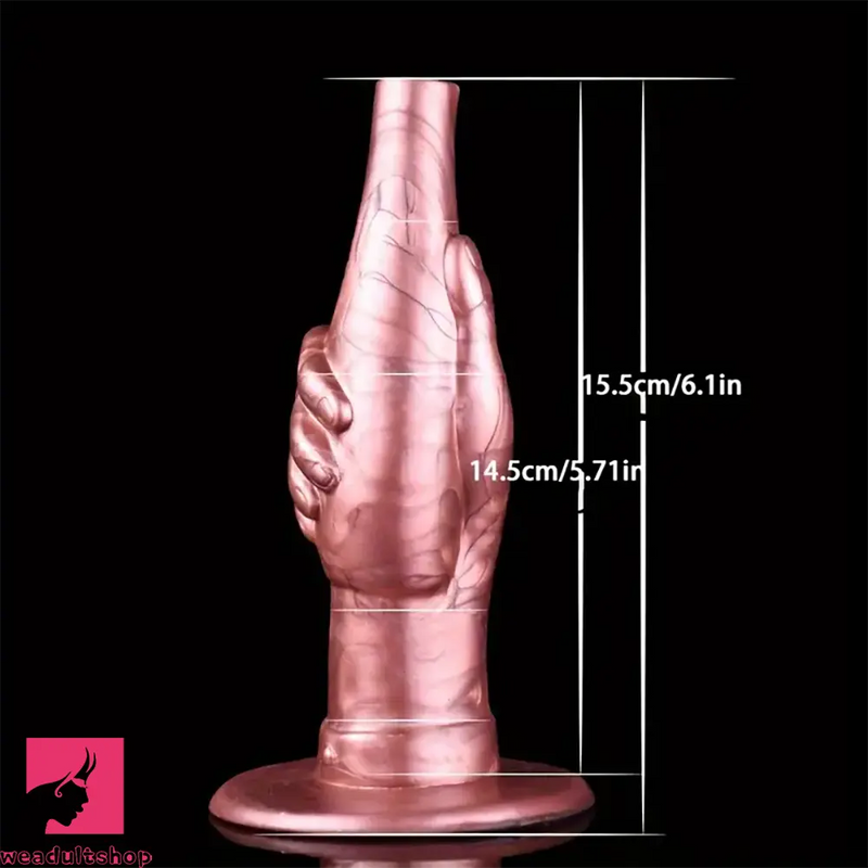 5.91in 6.1in Fantasy Liquid Silicone Soft Fist Hands Dildo For Anal