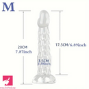 6.89in 7.87in 9.06in Clear Dragon Scale Big Male Dildo For Love