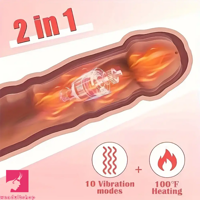 9.06in Automatic Big Heating Vibrating Dildo Machine For Clit Sex