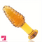 4.1in 4.5in Golden Glass Anal Plug Granular Floating Spiked Mini Dildo