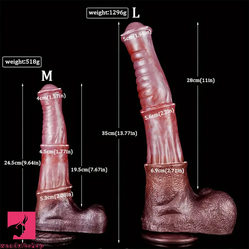 9.64in 13.77in Silicone Soft Animal Big Long Horse Cock Dildo For Love