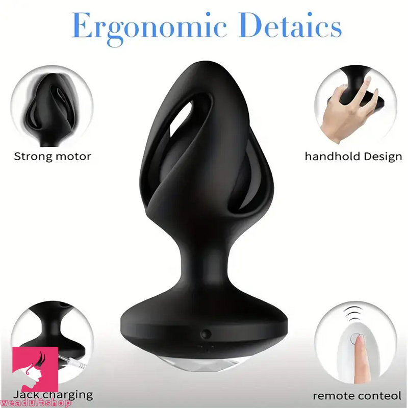 3.39in Waterproof Small Remote Control Dildo Butt Plug For Adults