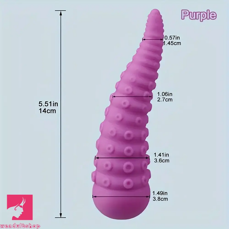 5.51in Portable Small Octopus Tentacle Soft Silicone G-Spot Dildo