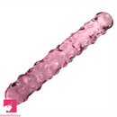 6.89in Crystal Clear Penis Glass Double Sided Spiked Dildo Sex Toy