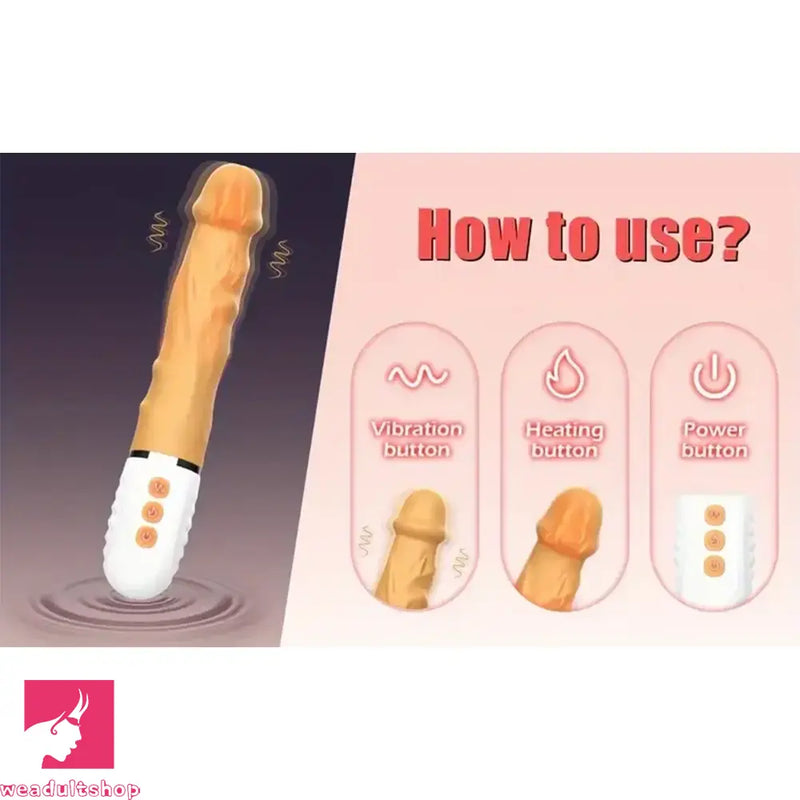 9.06in Automatic Big Heating Vibrating Dildo Machine For Clit Sex