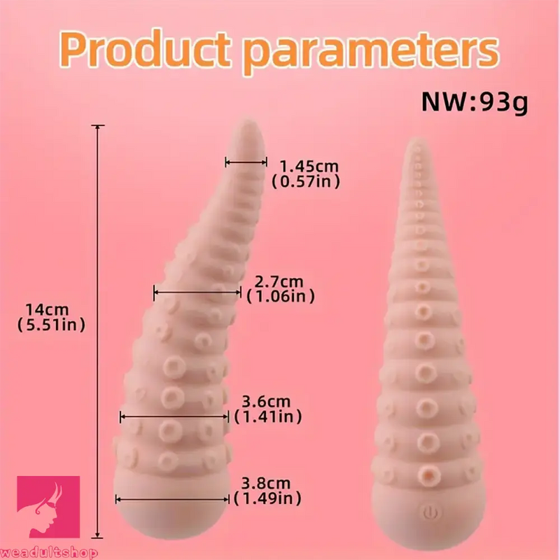 5.51in Portable Small Octopus Tentacle Soft Silicone G-Spot Dildo