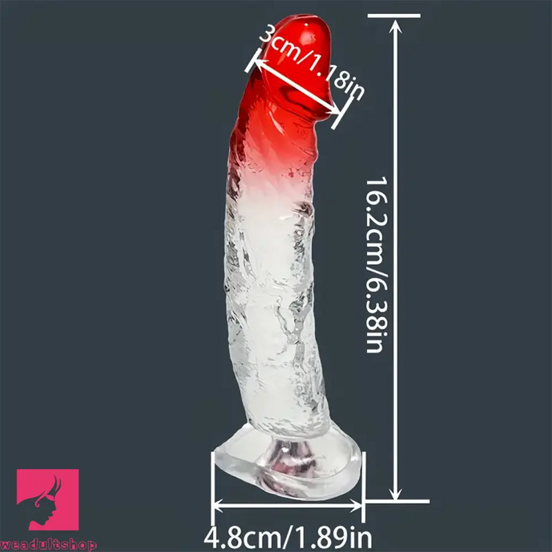 6.38in Gradient Clear Male Dildo For Stimulation Massager Sex Love