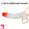 8.46in Clear Anatomy Big Spiked Penis Sleeve Dildo For Enlargement