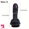 7.48in 9.84in Realistic Ebony Silicone Soft Male Dildo With Veins