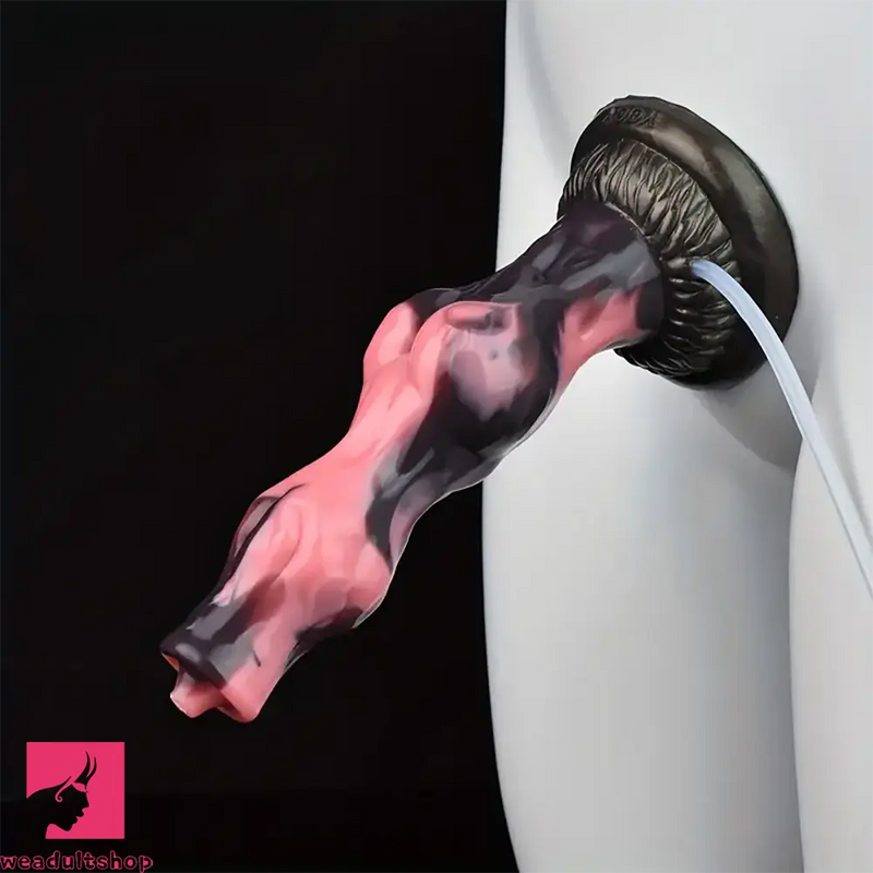 8.07in Luminous Squirting Knot Animal Big Silicone Soft Dildo For Anal