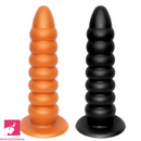 9.84in Big Threads Silicone Anal Dildo Suction Cup Soft Cock Butt Plug