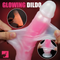 9.05in 10.23in Skin Sliding Foreskin Large Fluorescence Women Dildo