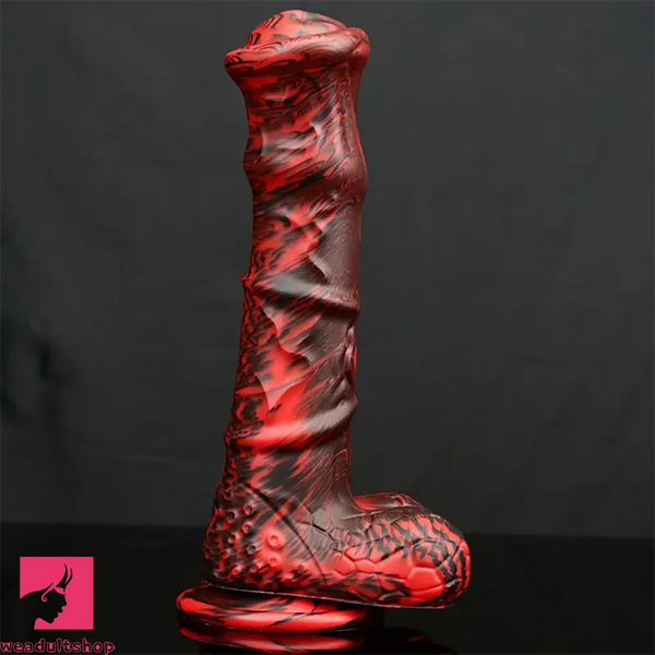 9.25in Realistic Horse Cock Silicone Soft Dildo With Horse Design