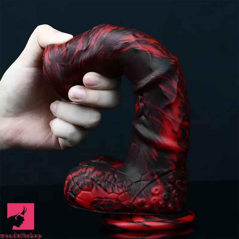 9.25in Realistic Horse Cock Silicone Soft Dildo With Horse Design