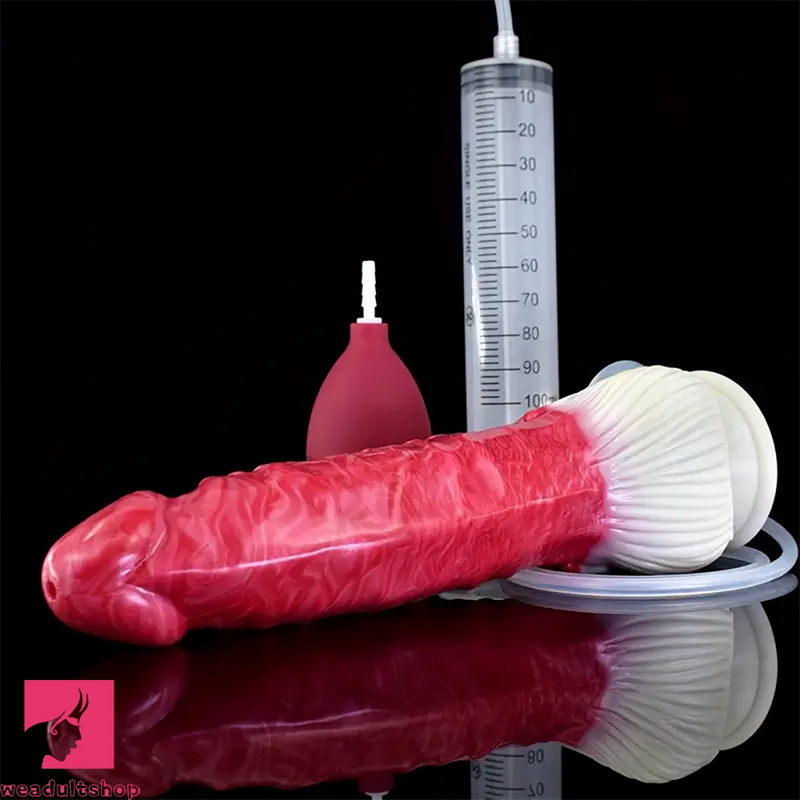 9.06in Realistic Squirting Big Silicone Dick Spiked Lifelike Soft Dildo