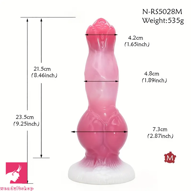 8.27in 9.25in 10.83in Realistic Silicone Big Dog Knot Anal Cock Dildo