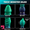 7.56in Silicone Inflatable Fantasy Monster Knots Cock Real Dildo