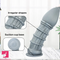 7.87in Ergonomic Silicone Fantasy Mushroom Head Threaded Dildo