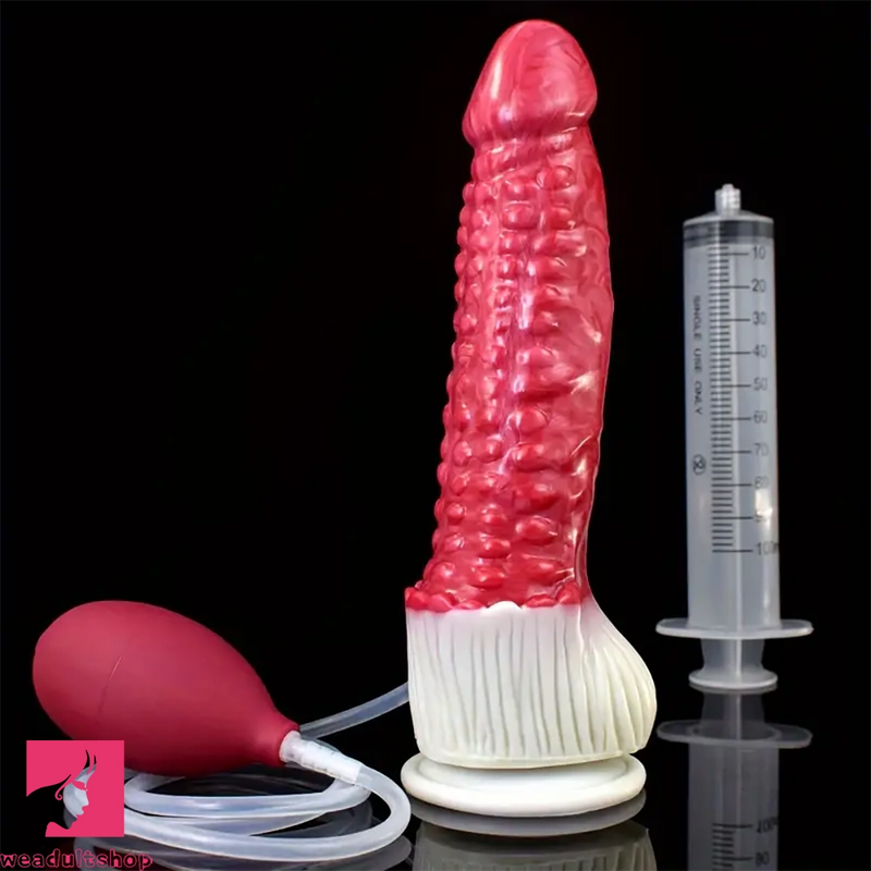 9.06in Realistic Squirting Big Silicone Dick Spiked Lifelike Soft Dildo