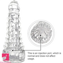 7.87in Spiked Dragon TPE Clear Soft Monster Fantasy Female Dildo