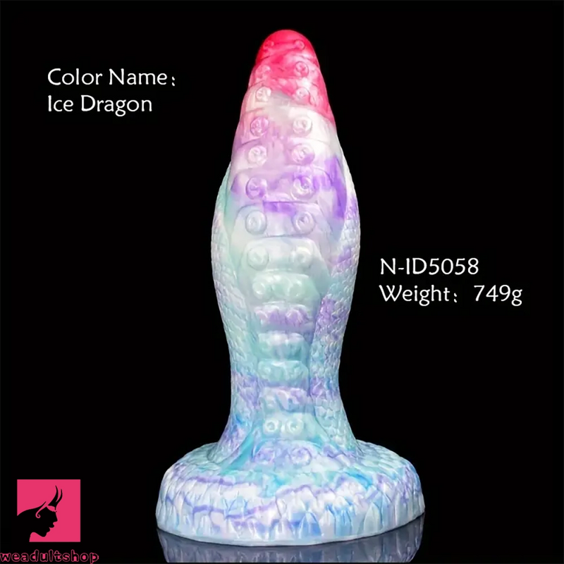 8.98in Dragon Octopus Tentacle Liquid Silicone Soft Big Wide Dildo