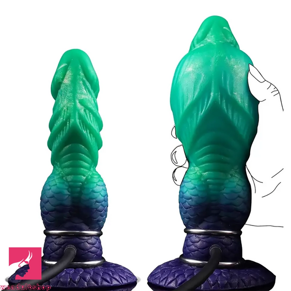 7.56in Silicone Inflatable Fantasy Monster Knots Cock Real Dildo