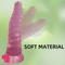 8.66in Pink PVC Monster Big Fantasy Odd Dildo For Women Orgasm