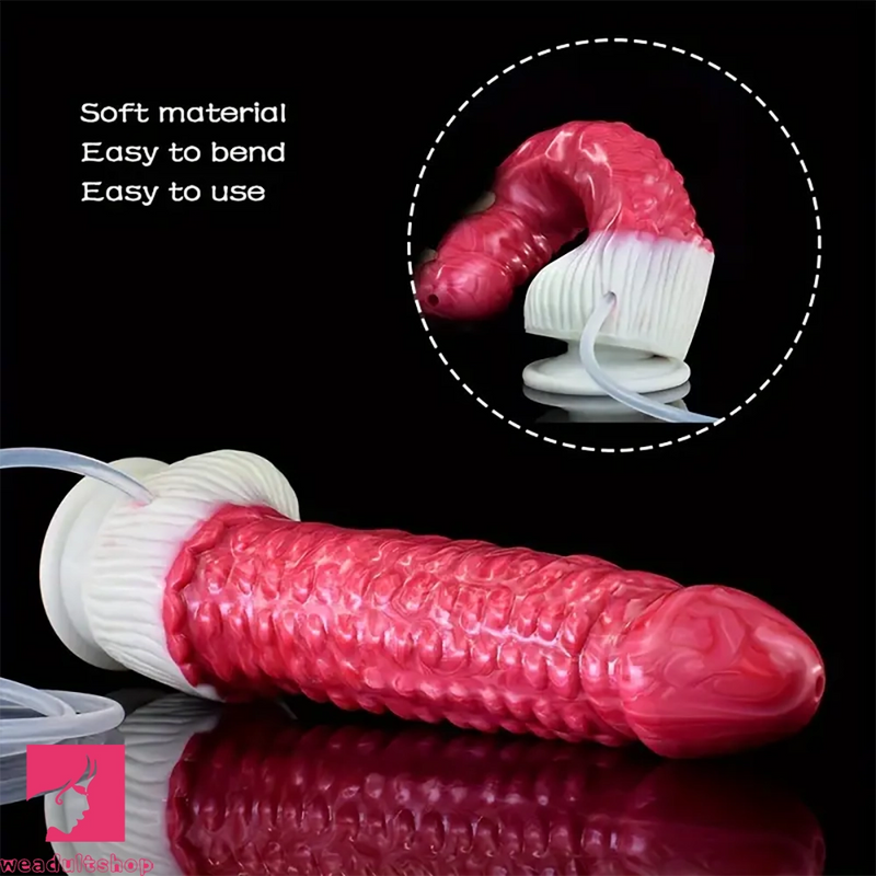 9.06in Realistic Squirting Big Silicone Dick Spiked Lifelike Soft Dildo