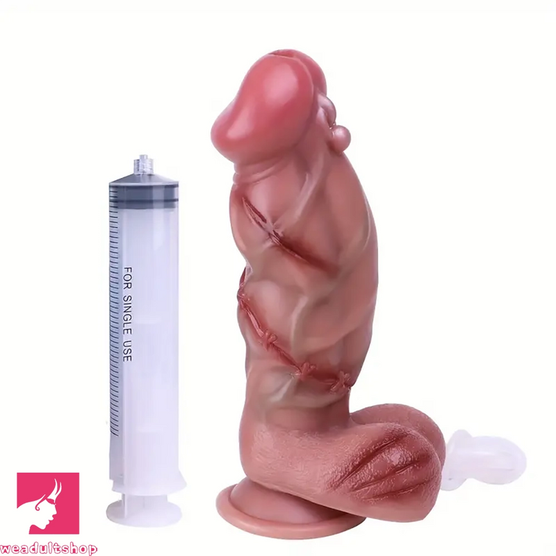 7.68in Soft Silicone Ejaculation Dildo Odd Design For Women Love