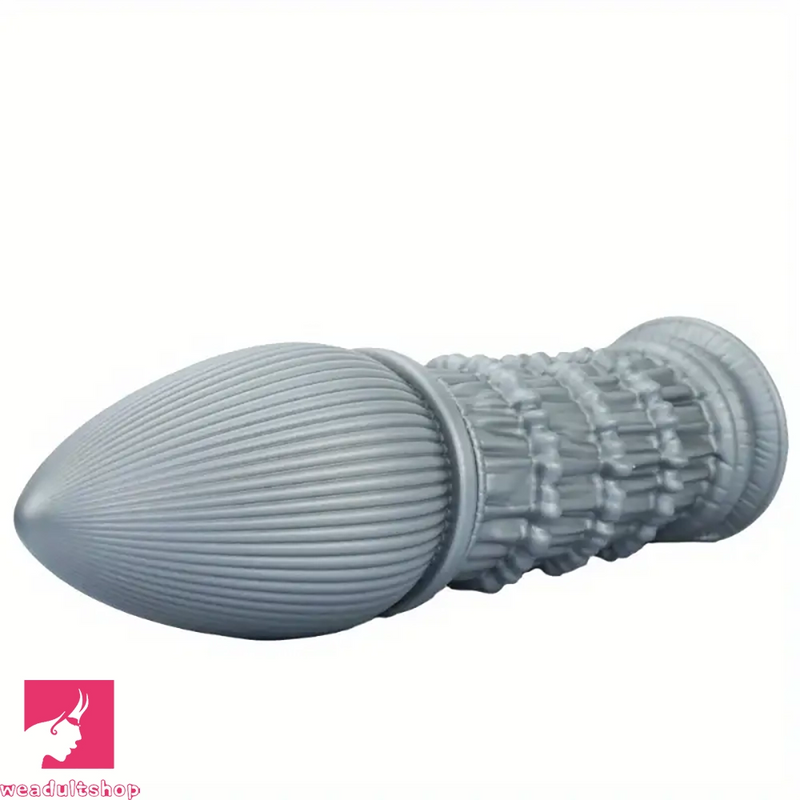 7.87in Ergonomic Silicone Fantasy Mushroom Head Threaded Dildo