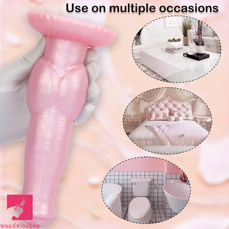 8.77in Soft Silicone Dog Knot Odd Design For Women Cock Dildo