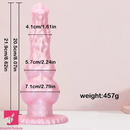 8.62in Realistic Big Dog Cock Knot Design Silicone Soft Dildo