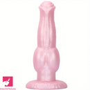 8.77in Soft Silicone Dog Knot Odd Design For Women Cock Dildo