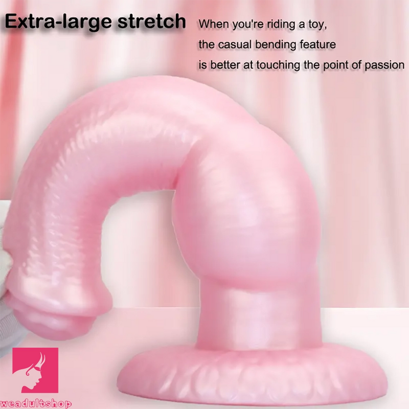 8.77in Soft Silicone Dog Knot Odd Design For Women Cock Dildo