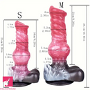 8.26in 10.43in Dog Knot Big Silicone Soft Cock Dildo For Women