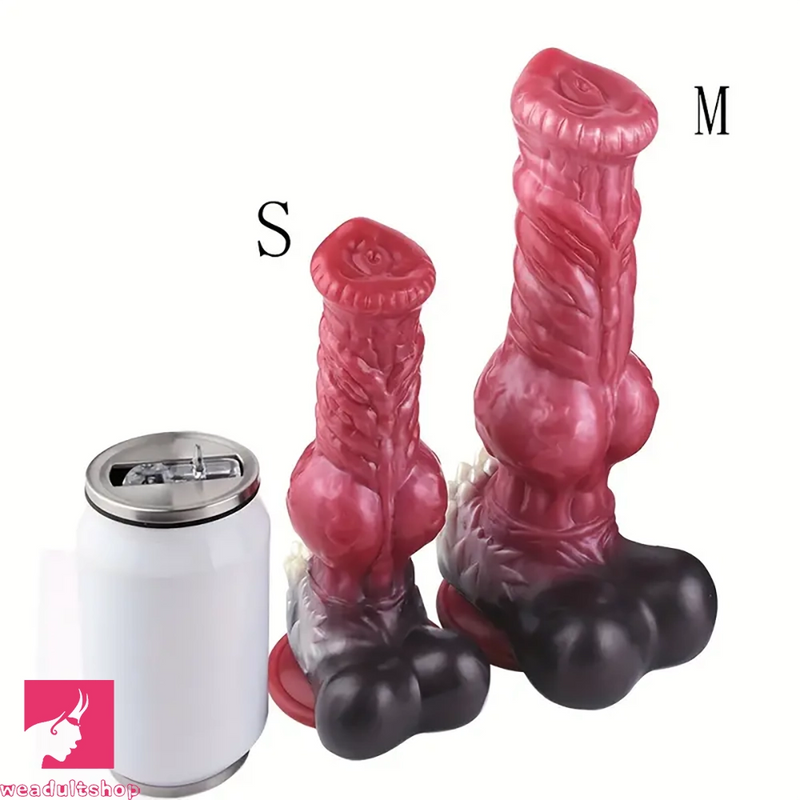 8.26in 10.43in Dog Knot Big Silicone Soft Cock Dildo For Women