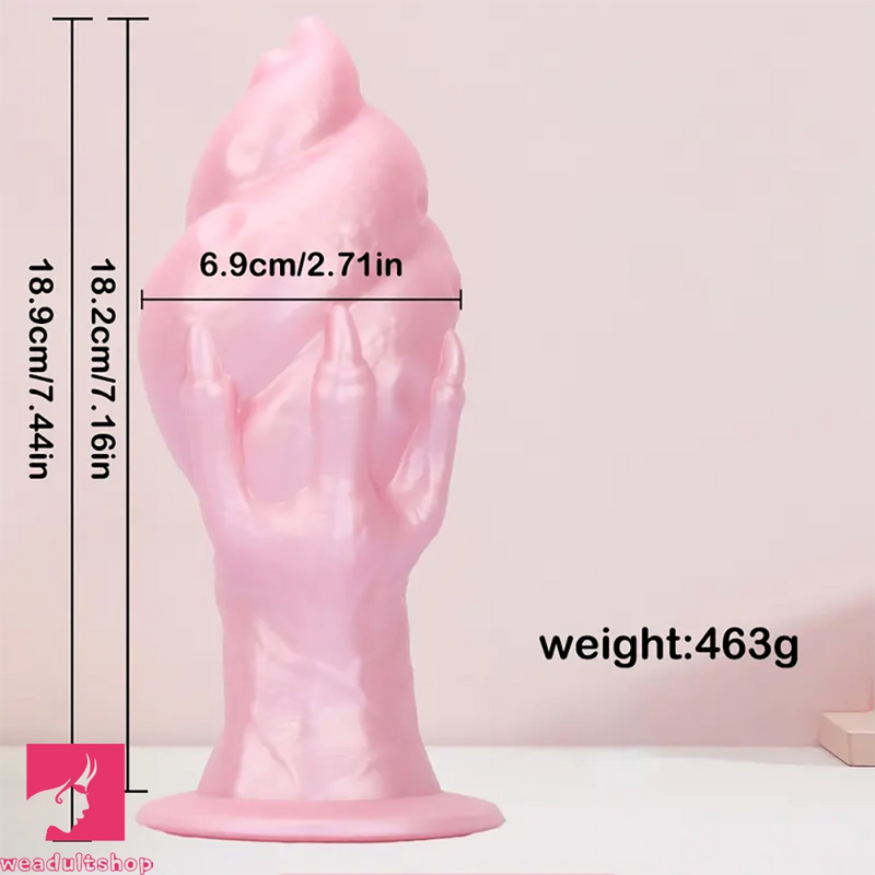 7.44in Silicone Winged Hand Fantasy Soft Prostate Odd Cock Dildo