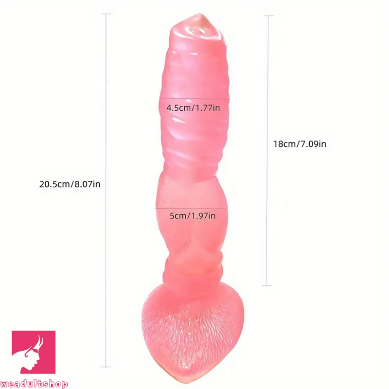 8.07in Realistic Animal Dog Knot PVC Fantasy Dildo For Women Sex