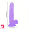 8.07in Sequin Crystal Color Faux PVC Adult Self-Pleasure Penis Dildo