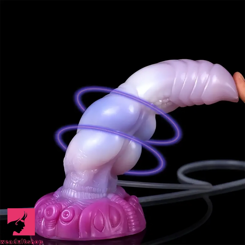 9.06in Wolf Knot Ejaculating Soft Silicone Big Dildo For Vaginal Love