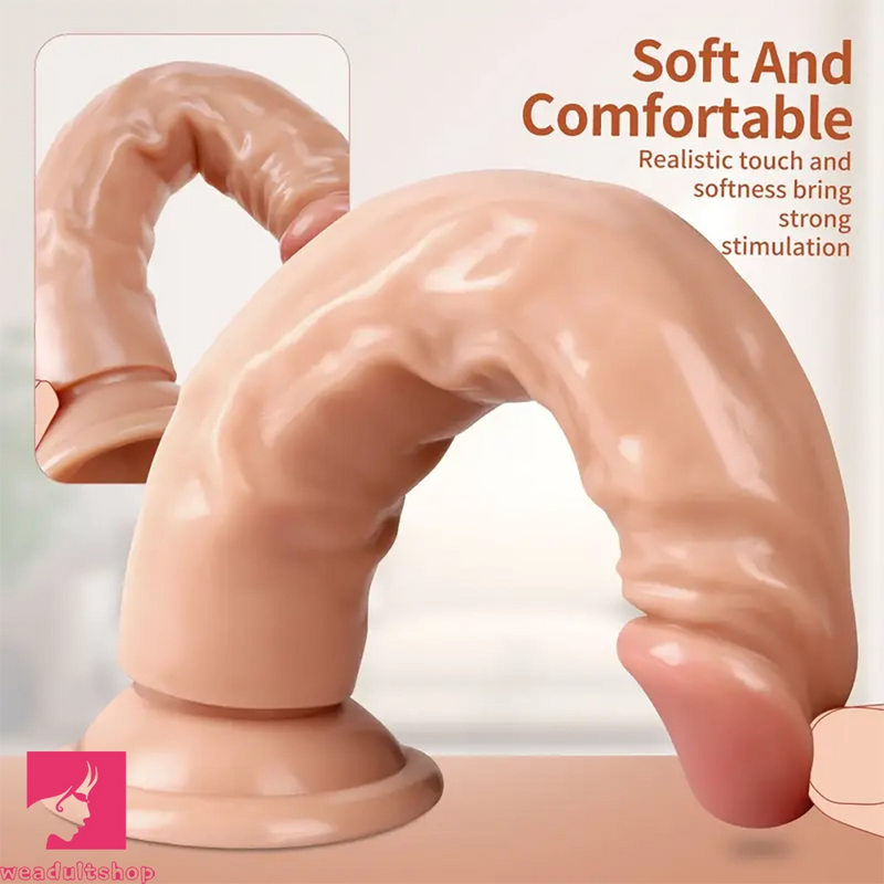 7.68in Realistic Skin Comfortable Washable Dildo With Suction Cup