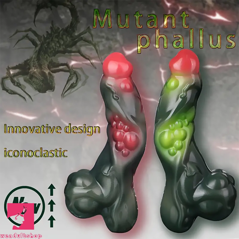 7.4in Fantasy Penis Design Silicone G-Spot Mutant Phallus Odd Dildo