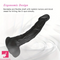 8.86in Black G-Spot Realistic Suction Cup Curved Prostate Anal Dildo